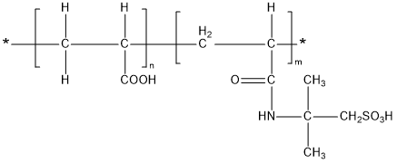 丙烯酸-2-丙烯酰胺-2-甲基丙磺酸共聚物（AA-AMPS）结构式